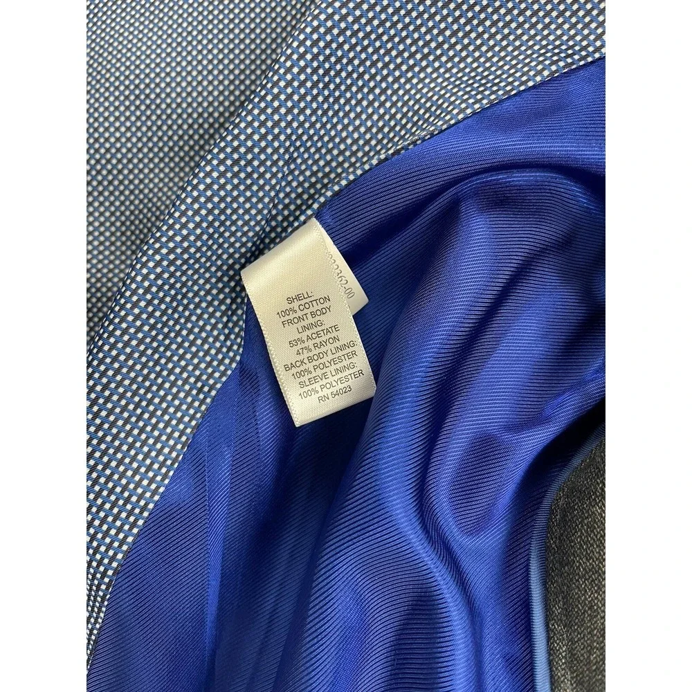 Banana Republic Mens Blazer 44 Gray‎ Tailored Fit Wedding Easter 100% Cotton